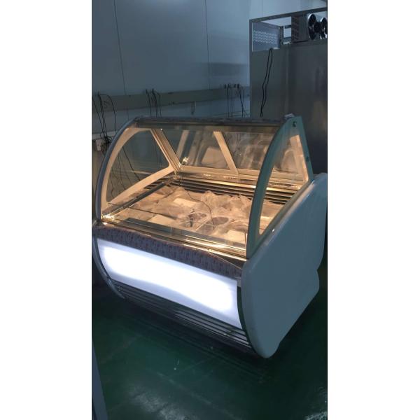 Fan Cooling 50Hz 220V Ice Cream Cabinet Display Multipurpose Gelato Showcase Freezer