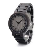 Creative Natural Black Mens Wooden Watch Waterproof CE ROHS Approved