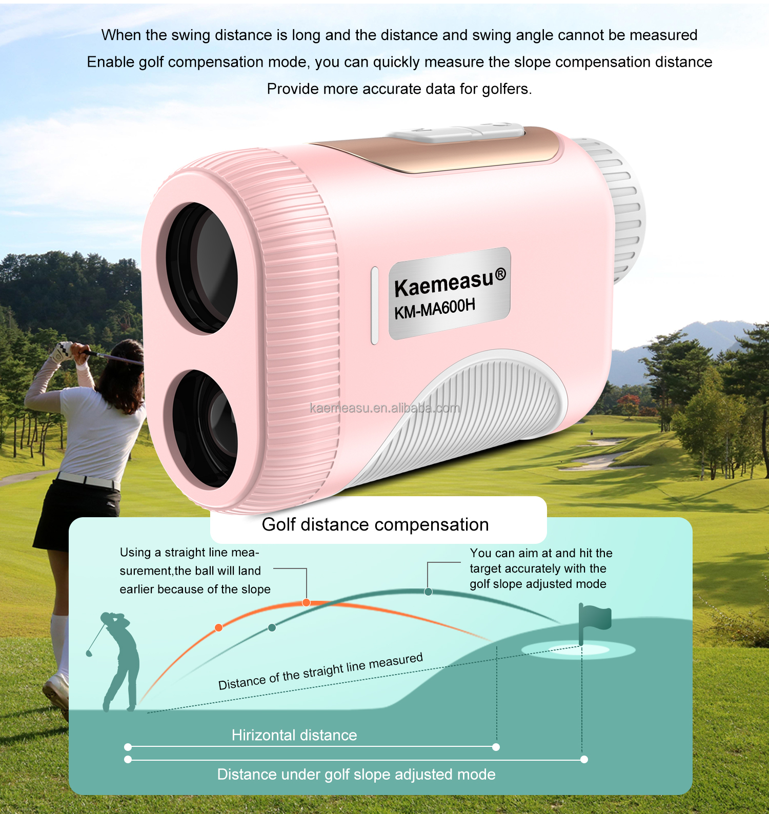 Customized Support OEM 800m Industrial Grade Golf Laser Rangefinder with Slope and Magnet for Golf Courses