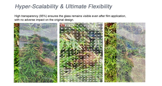 LED Screen Film Transparent Flexible Curved Video Wall Commercial Ads Led Ad Displays Stick on Glass Window Indoor Advertising