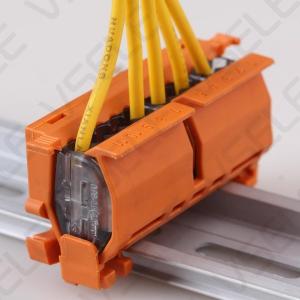Wholesale DIN35 Guide Rail Connector Carrier / Orange Strain Relief Plate Insulation flame from china suppliers