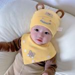 Ins Hot Sales 2-Piece Adjustable Stretchy Soft Bibs Turban Top Hats Caps Knot