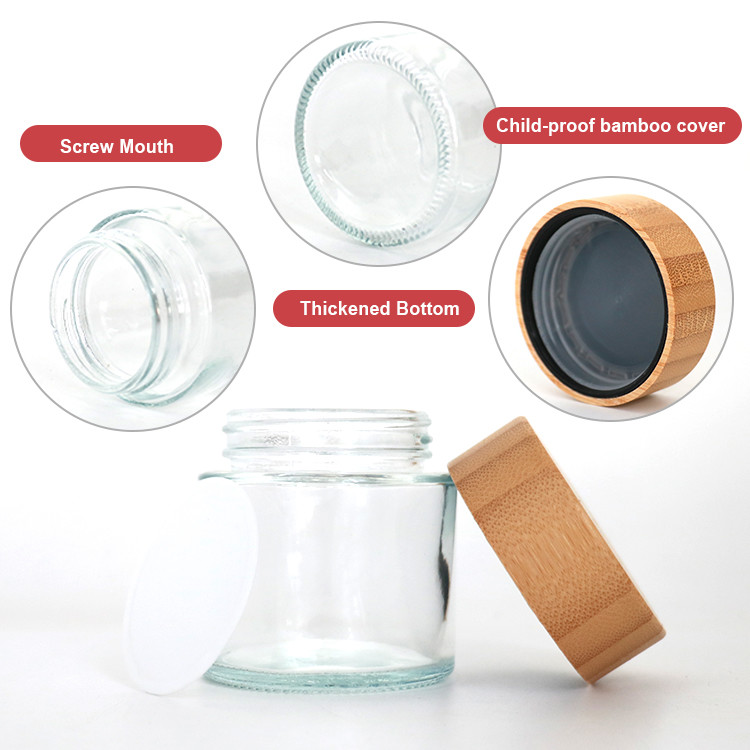 95ml 85ml Transparent Glass Jars Candy Food Storage Thickened Bottom 24pcs/ Ctn