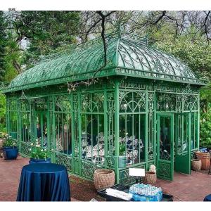 Wholesale Movable Sunroom Wrought Iron Cast Iron Gazebo Metal Green House Safely Reinforced Large Outdoor Wedding from china suppliers
