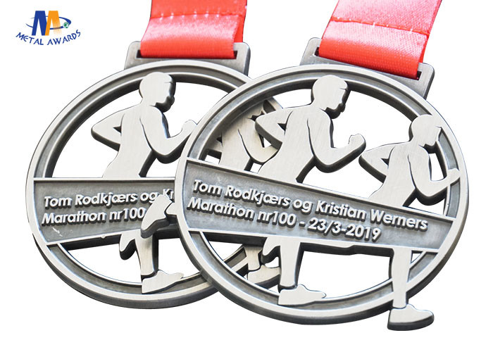 Runner Relief Marathon Medals Cut Out To The Real People That Running With Heat Transfer Ribbon