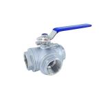 Direct 304/316 Stainless Steel 3-Way Ball Valve with Female Thread Normal