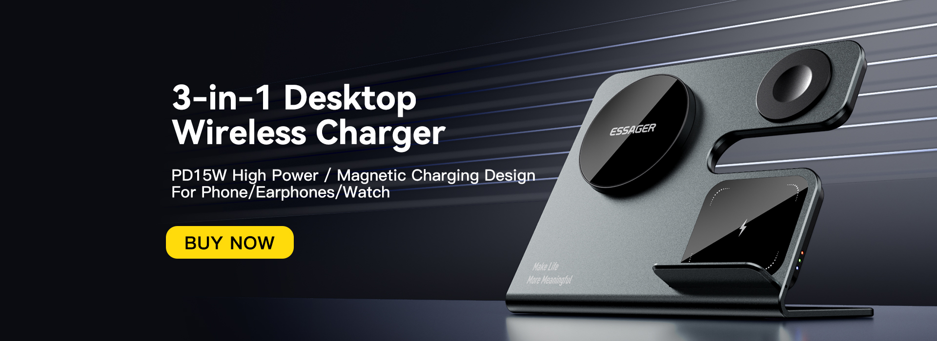 OJD-119 Series Fantasy 3 in 1 Wireless Charger PD Phone and Watch Charging Station