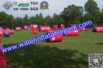 Commercial Inflatable Paintball Bunker 0.9mm PVC , Durable Paintball Air Bunker