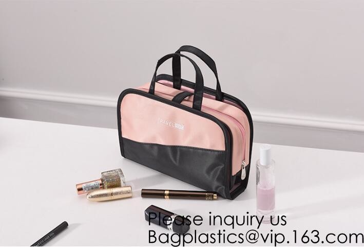 Trend Design Velvet Quilted Cosmetic Bag,Customized 2pcs Set Makeup Bag, Wholesale Travel Mens Toiletry Bags