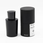 Black Leather Cardboard Tube Gift Box For Refined Oil Perfume 30ml 50ml 100ml