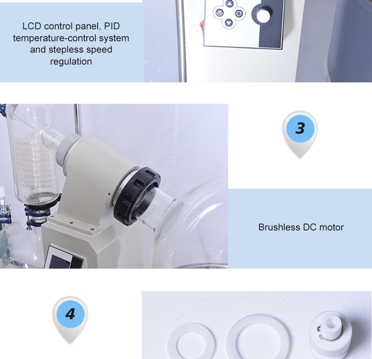 4.8KW Lab Rotary Evaporator With Cooling Condenser