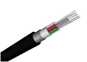 Wholesale 12 Core GYTA steel tape Fiber Optic Cable for Aerial / Duct , black from china suppliers