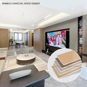 Wholesale Bamboo Charcoal Wood Veneer PVC Wall Panel Suitable For Home And Hotel Decoration from china suppliers