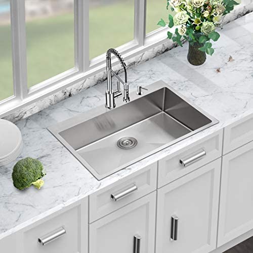 Polished SS316 Single Bowl Kitchen Sink Hospital Top Mounted Installed
