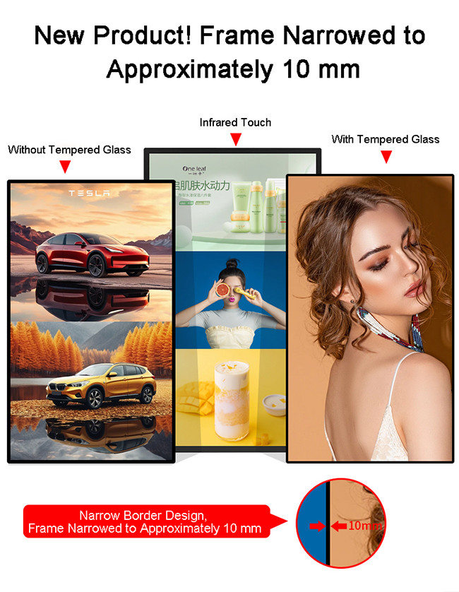 55 Inch Indoor Android Advertising Screen Digital Menu Board For Restaurant Fast Food