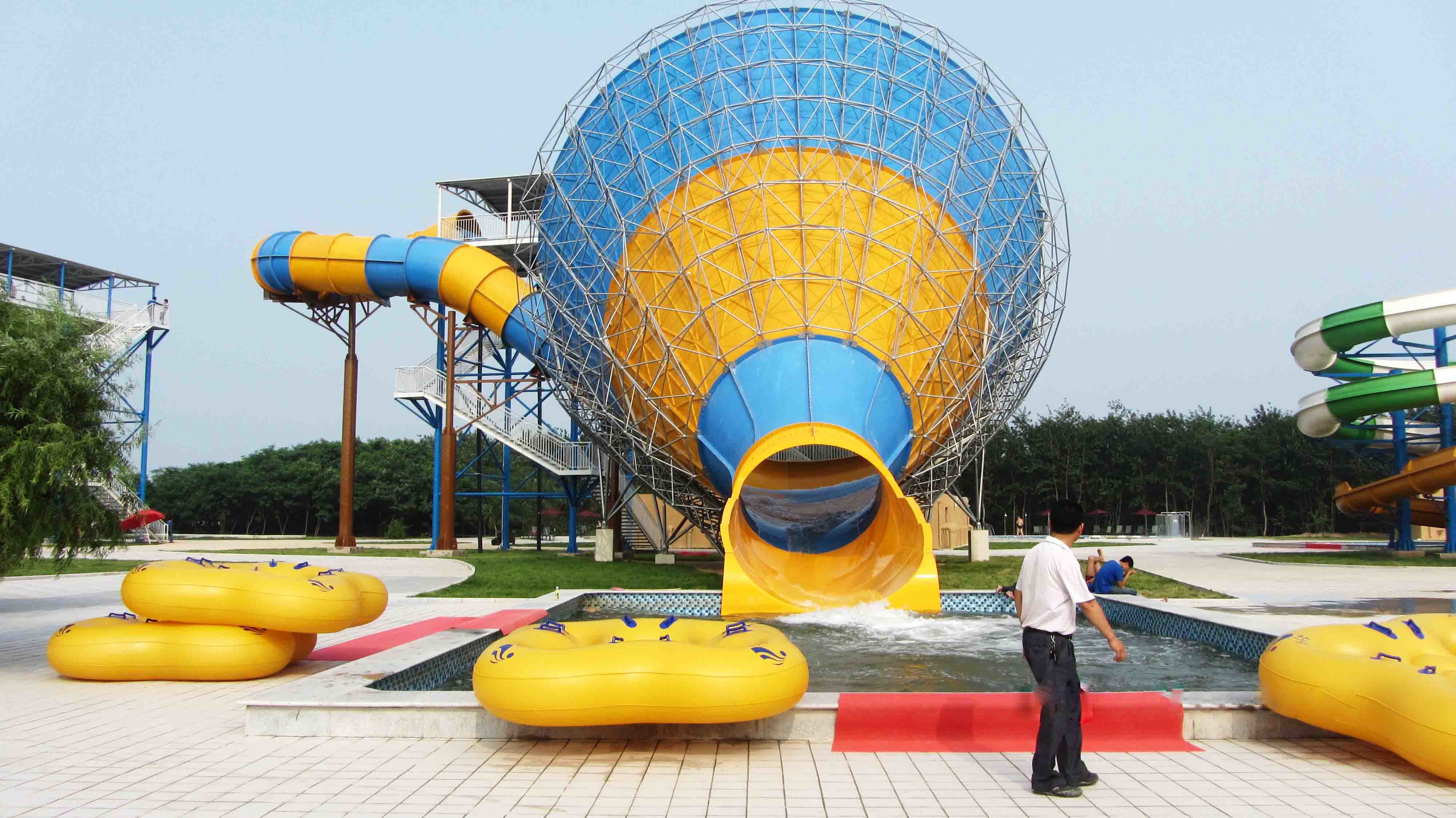 Large Fiberglass Water Slides for Aqua Funny , Large Tornado Water Slide for Water Park