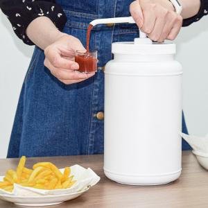 Wholesale Round 3000ml Container Condiment Pump Dispenser For Chocolate Ketchup Sauce from china suppliers