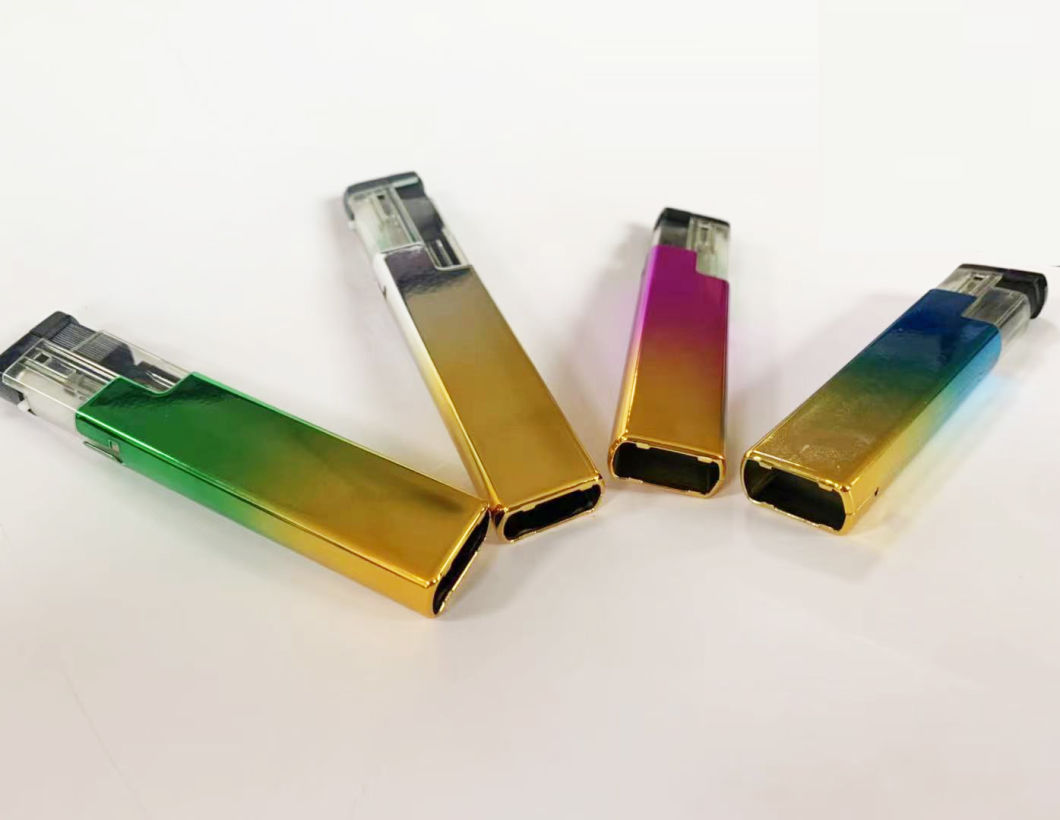 Wholesale Rechargeable Plastic Windproof Refillable Electric Gas Lighter with Colorful Ironclad