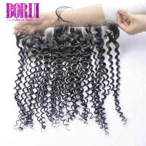 Wholesale ALL Color Deep Curly Lace Frontal , 13*4 Brazilian Human Hair Lace Closure from china suppliers