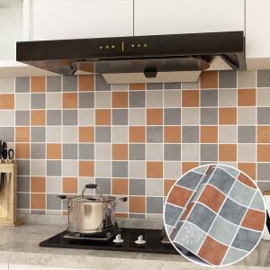 Wholesale Ceramic Tile Mosaic PVC Self-Adhesive 3D Wallpaper for Bathroom Removable Kitchen Wallpaper from china suppliers
