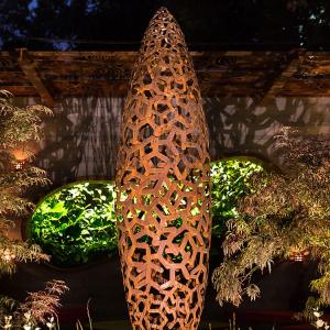 Wholesale Western Style Curved Corten Steel Sculpture In 220cm Height from china suppliers