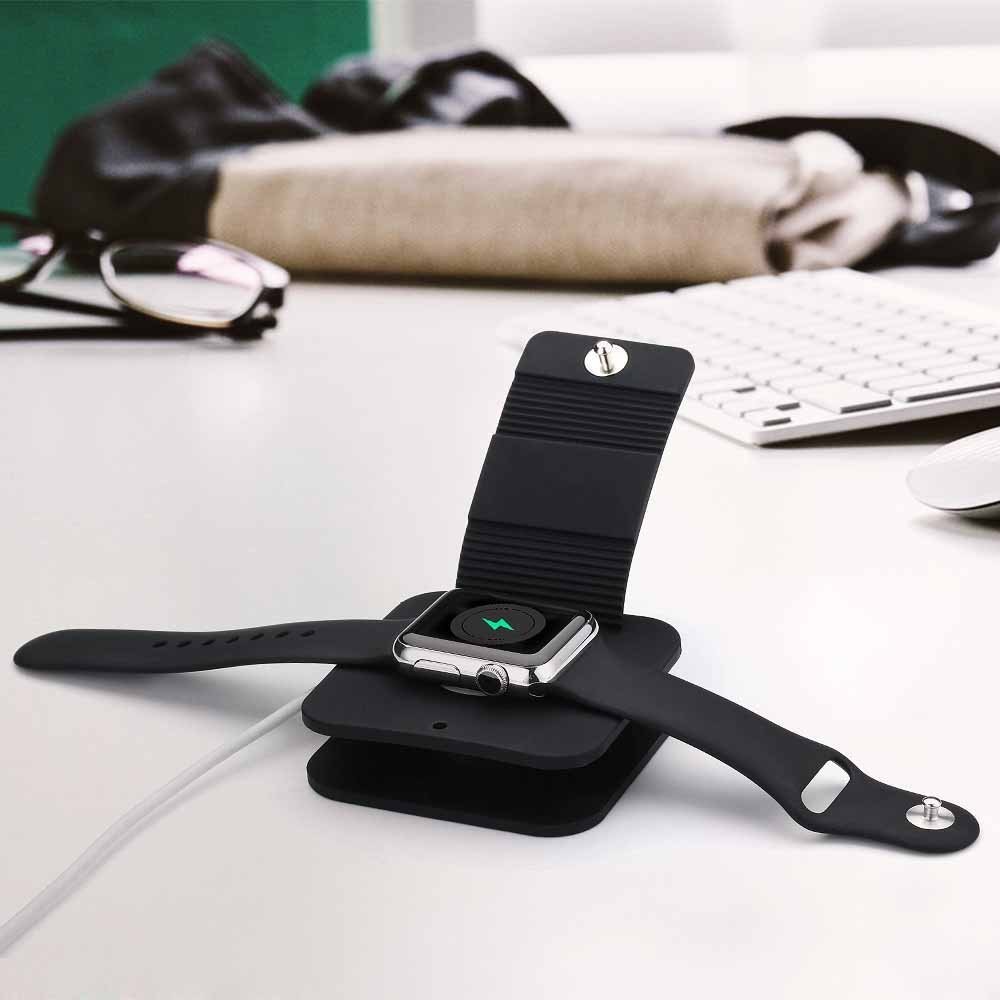 For Apple Watch Box Base For Silicone Charging Cable Winder Stand Dock Cable Dust-Proof Holder Wallet For Iwatch 38MM 42