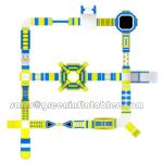 Popular Summer Inflatable Water Games Customized Logo For Commercial Activities