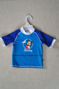 Wholesale 80%polyamide;20%elasthane boy's Rubber print Beachwear rash guard T-Shirt surfing wear from china suppliers