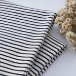 Fashion Cotton French Terry Fabric Striped Skin Friendly Texture