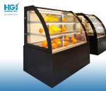 47in Modern Glass Curved Glass Refrigerated Bakery Display Case Sliding Door CE