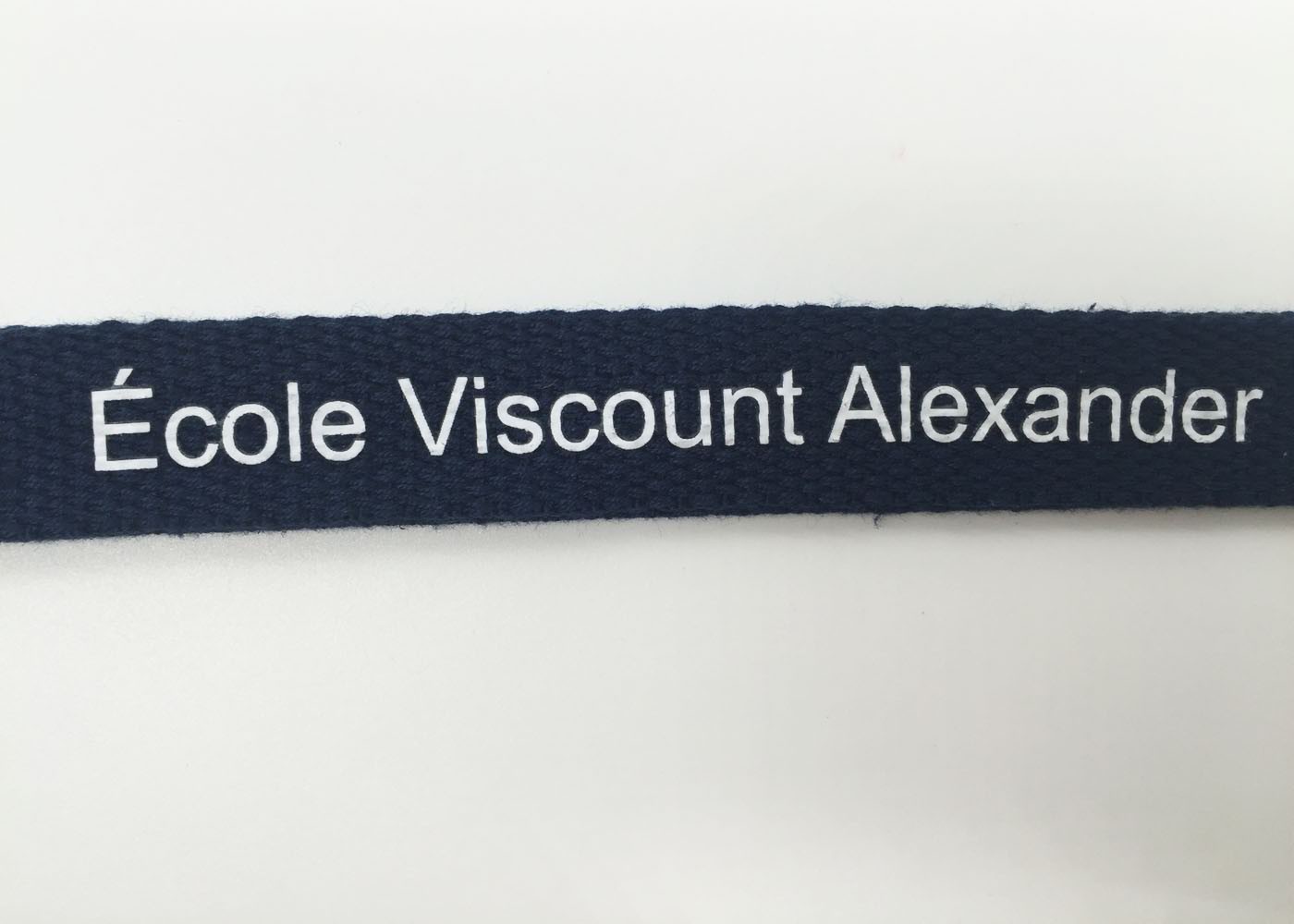 Durable Silk Screen Lanyards , Black And White Lanyard With Metal Hook