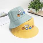 Cartoon Cute Boy Girl Cotton Bucket Hats Wide Brim Sun Protection Beach Hats