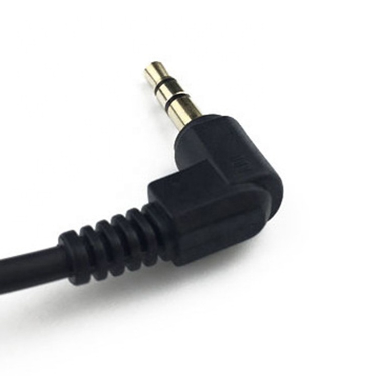 OEM Coiled 1m Male To Male 90 Degree Right Angle 3.5mm TRS Stereo Audio Jack Cable