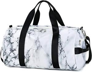 Wholesale Marble White Sports Duffle Bags For Men Women Casual 800g from china suppliers