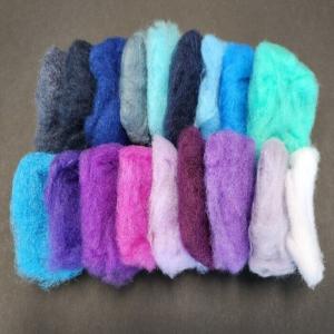 Wholesale Blue Purple Colored Polyester Fiber Staple Regenerated 20 Denier from china suppliers