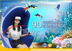 Wholesale Orange Luxury Seat Amusement Park 9D VR Simulator With 360 Degree Rotating Platform from china suppliers