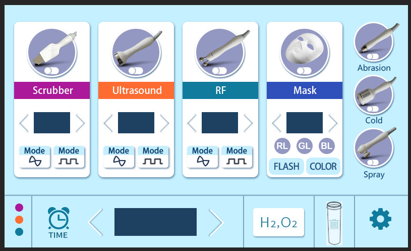 8 In 1 Facial H2O2 Bubble Machine Ultrasonic Hydrogen Oxygen Facial Machine