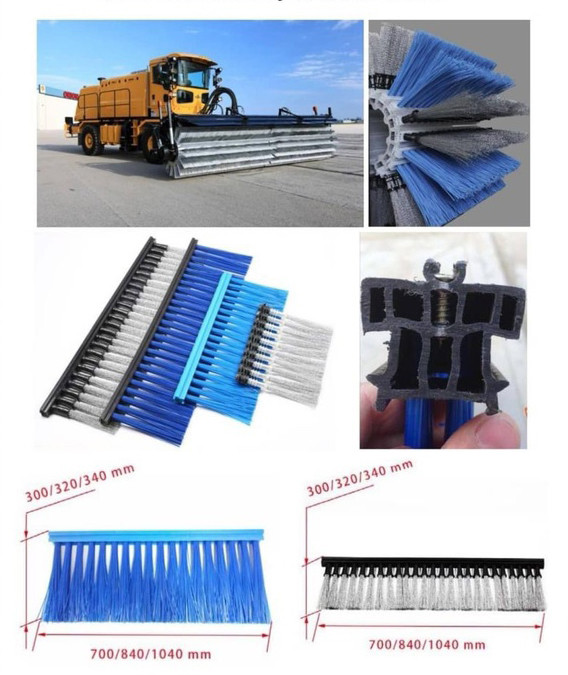 PP Road Sweeper Brush 300x700mm Airport Runway Cassette Brushes