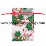 Personalized Logo Plastic Christmas Gift Package Bag 0.08mm / 0.06mm
