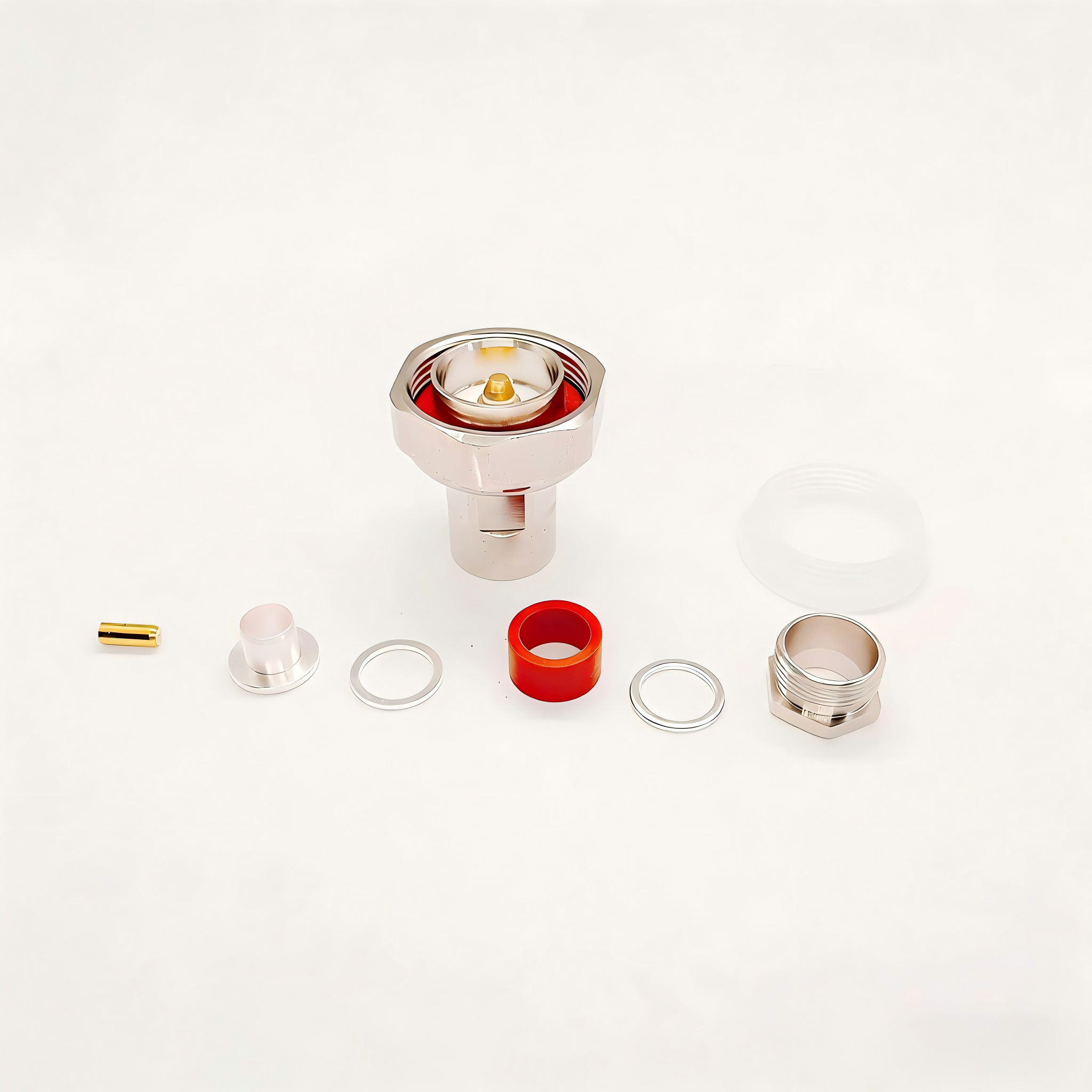 RF Connector 7/16-C-KF-7 DIN 4 Holes Female Flange 24.7*24.7Mount Crimp Type For LMR400 Cable