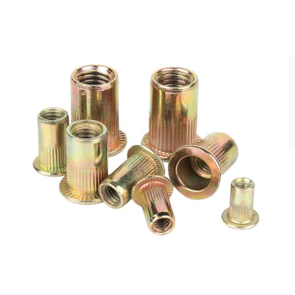 Durable Alloy Steel Rivet Nuts , M6 Rivet Nut With Yellow Chromate Plated