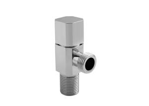 Wholesale Square / Hexagon Sink Faucets Double Head Angle Valve Zinc Alloy Material from china suppliers