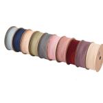 4cm wooden cotton yarn with flower bouquet packaging, bow ribbon, floral ribbon,