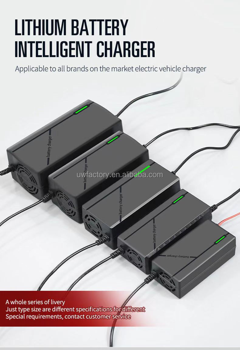 Smart Intelligent 48V 54.6V 5A Battery Charger for 10Ah 15Ah 20Ah Electric Golf Cart Battery Pack