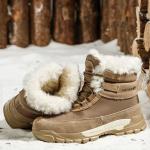 Mid-Cut Suede Leather Wool Lined Insulated 6KV Safety Work Boots