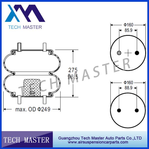 Rubber air spring suspension W01-358-6884 for track for Industrial Air Spring