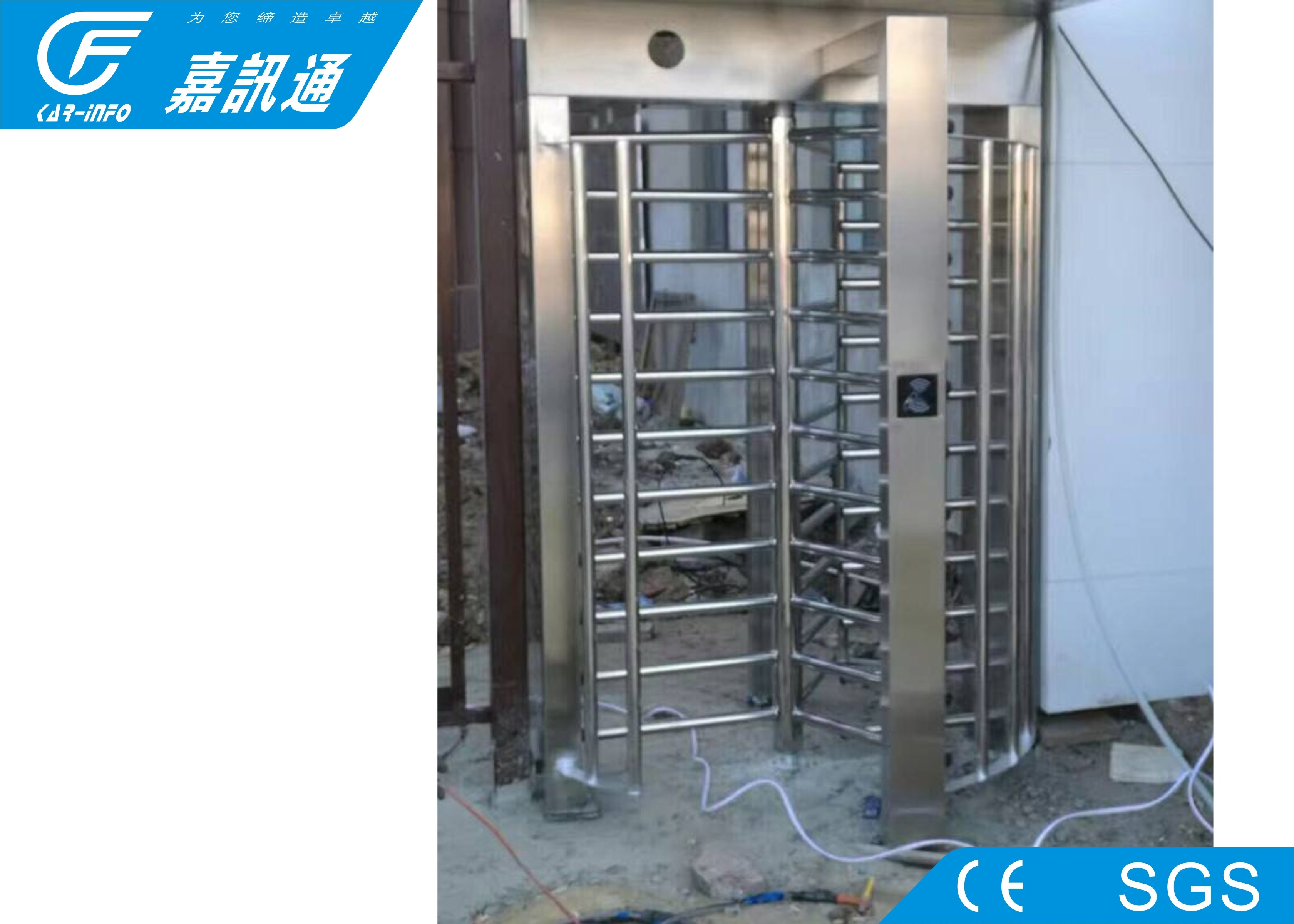 Single Door Rotating Security Gates 3 Arms , Prison Pedestrian Turnstile Gate