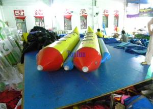Wholesale Hot Air Welded Inflatable Banana Boat Yellow Red Durable 0.9mm PVC Tarpaulin from china suppliers