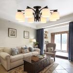 Black Iron Kitchen Dining room Ceiling Chandelier lighting Fixtures (WH-CI-98）