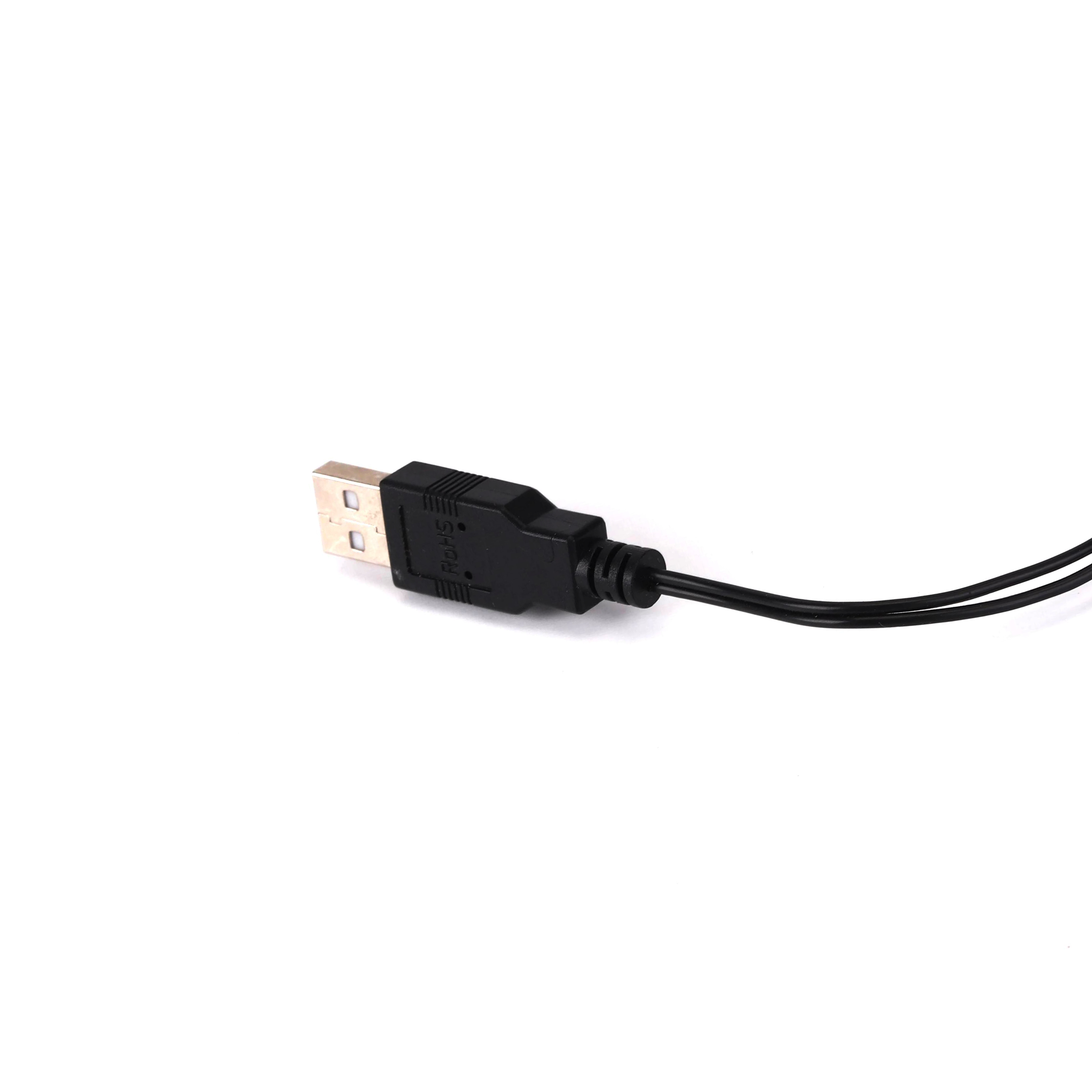 Electrode Snaps Plug To USB 2.0 A Male Medical Cables 2 Lead ECG Cable For Physiotherapy Equipment